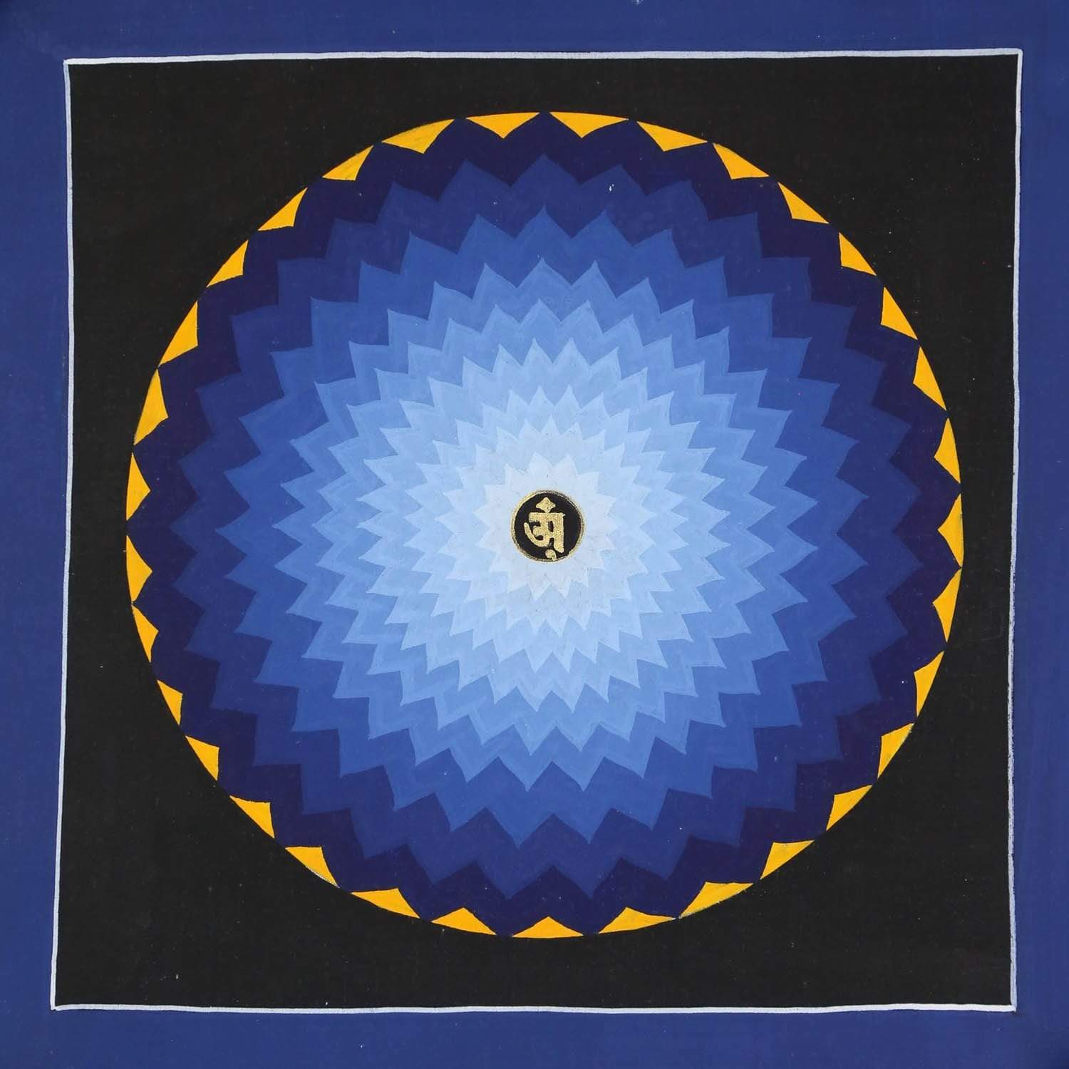 Authentic Blue Lotus Thangka Painting - Handmade Tibetan Buddhist Art for Meditation, Yoga & Spiritual Healing | Perfect for Home Decor, Altars & Sacred Spaces