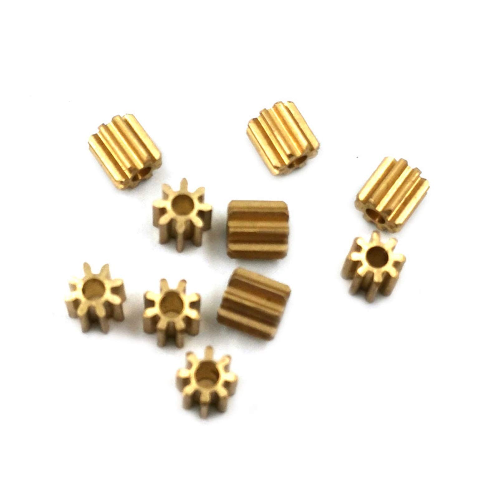 High-Quality 82A 0.6M Copper Gear - 6mm Diameter, 0.6 Module, 8 Teeth, 1.98mm Brass Pinion for Small Motor Gears (2mm Tight Hole) - Perfect for RC Cars, Robotics, and DIY Mechanical Projects