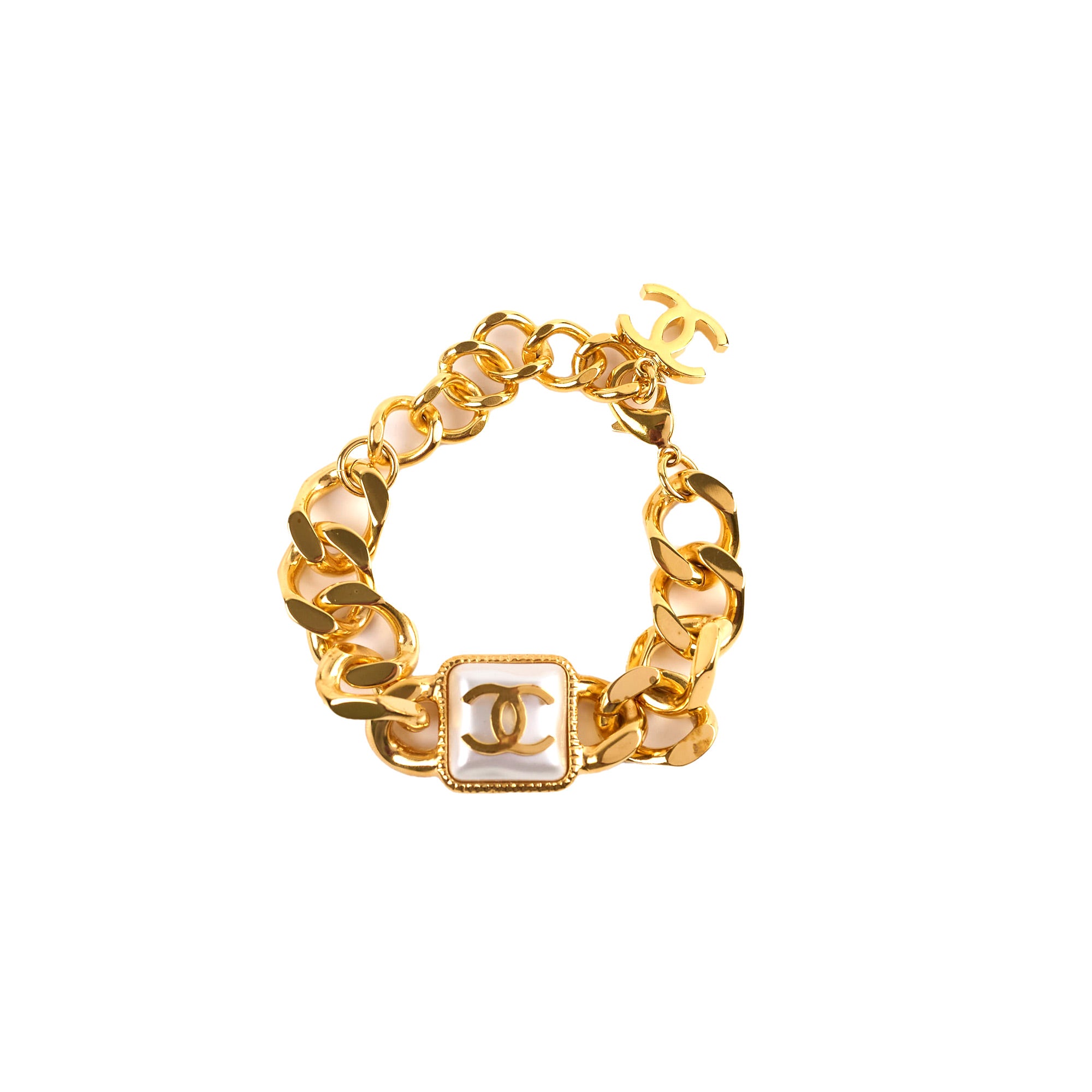 Chanel Pearl CC Chain Link Bracelet for Women - Luxury Fashion Jewelry Gift for Birthday, Anniversary & Special Occasions