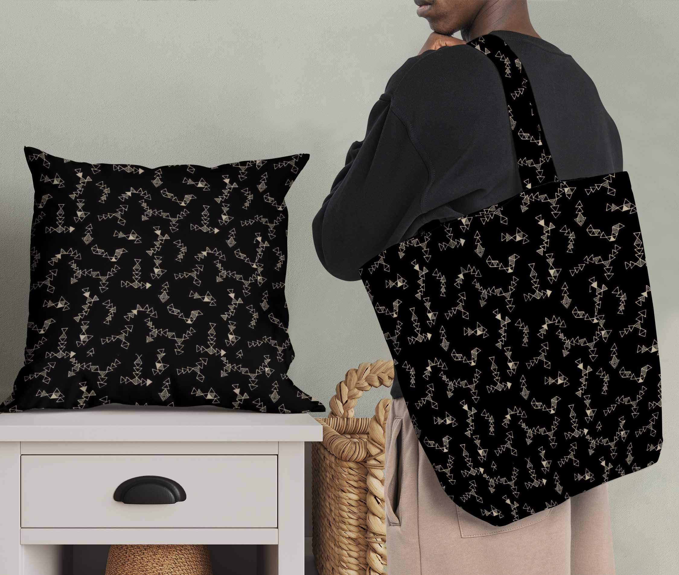 Soimoi Moss Georgette Black Fabric by The Yard - 42