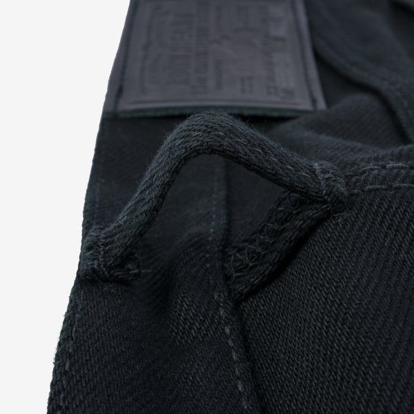 Iron Heart IH 555S SB Non-Fade 21oz Selvedge Denim Super Slim Super Black Jeans - Premium Raw Denim for Motorcycle Riding & Urban Fashion