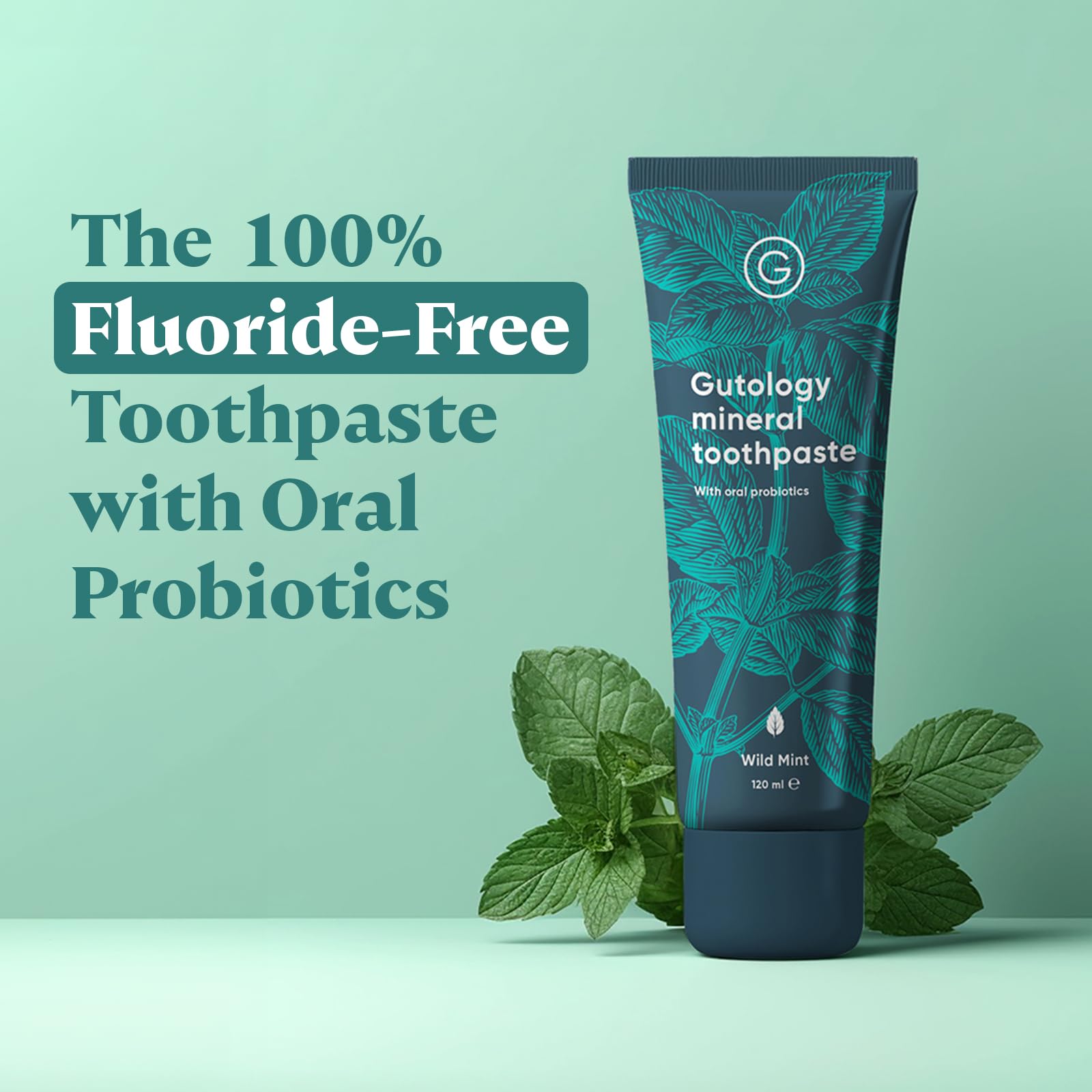 Natural Probiotic Hydroxyapatite Toothpaste - Fluoride-Free 120ml (4.2 Oz) for Teeth Remineralization | Whitening & Sensitivity Relief | Wild Mint Flavor | Safe for Adults & Kids | Ideal for Daily Oral Care & Travel