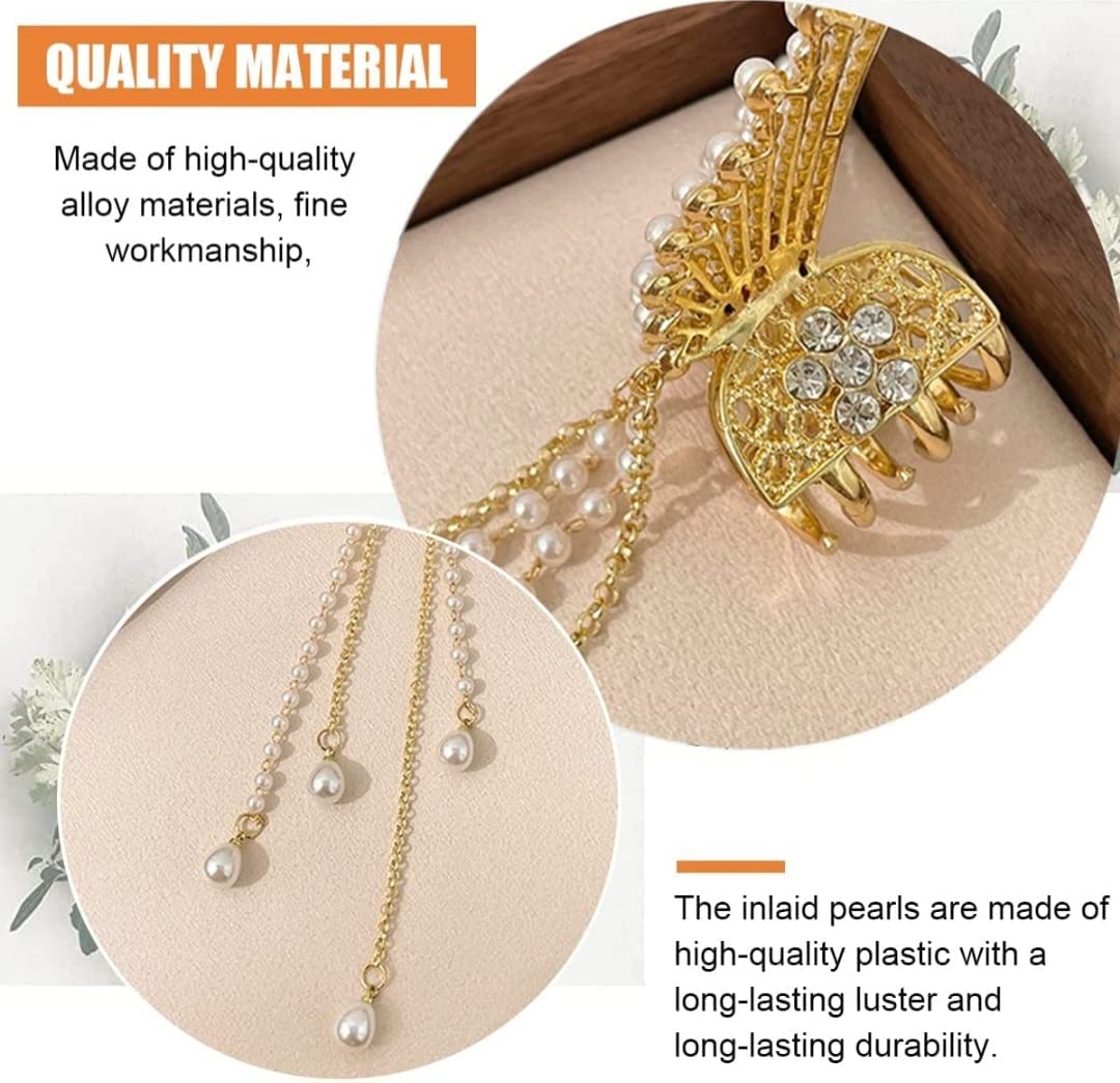 Truvic Butterfly Hair Clip for Women - Metal Hair Claw for Styling - Pack of 1