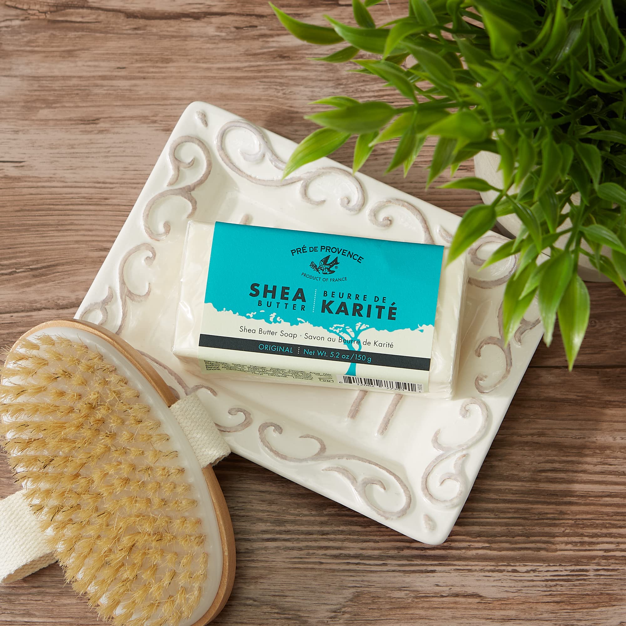 Pre de Provence Shea Butter Soap Bar - 150g, Moisturizing & Nourishing with Natural Shea Butter | Perfect for Dry Skin Care, Bath & Shower Gift Sets