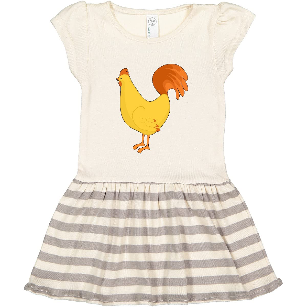 Inktastic Adorable Yellow Chicken Print Toddler Dress - Perfect for Playdates, Birthday Parties & Casual Outings