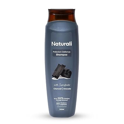 **Charcoal & Avocado Pollution Defense Shampoo – Sulfate & Paraben Free, Clarifying Hair Care (11.5 Fl Oz) – Protects Against Environmental Damage for Daily Use & Post-Workout Refresh**