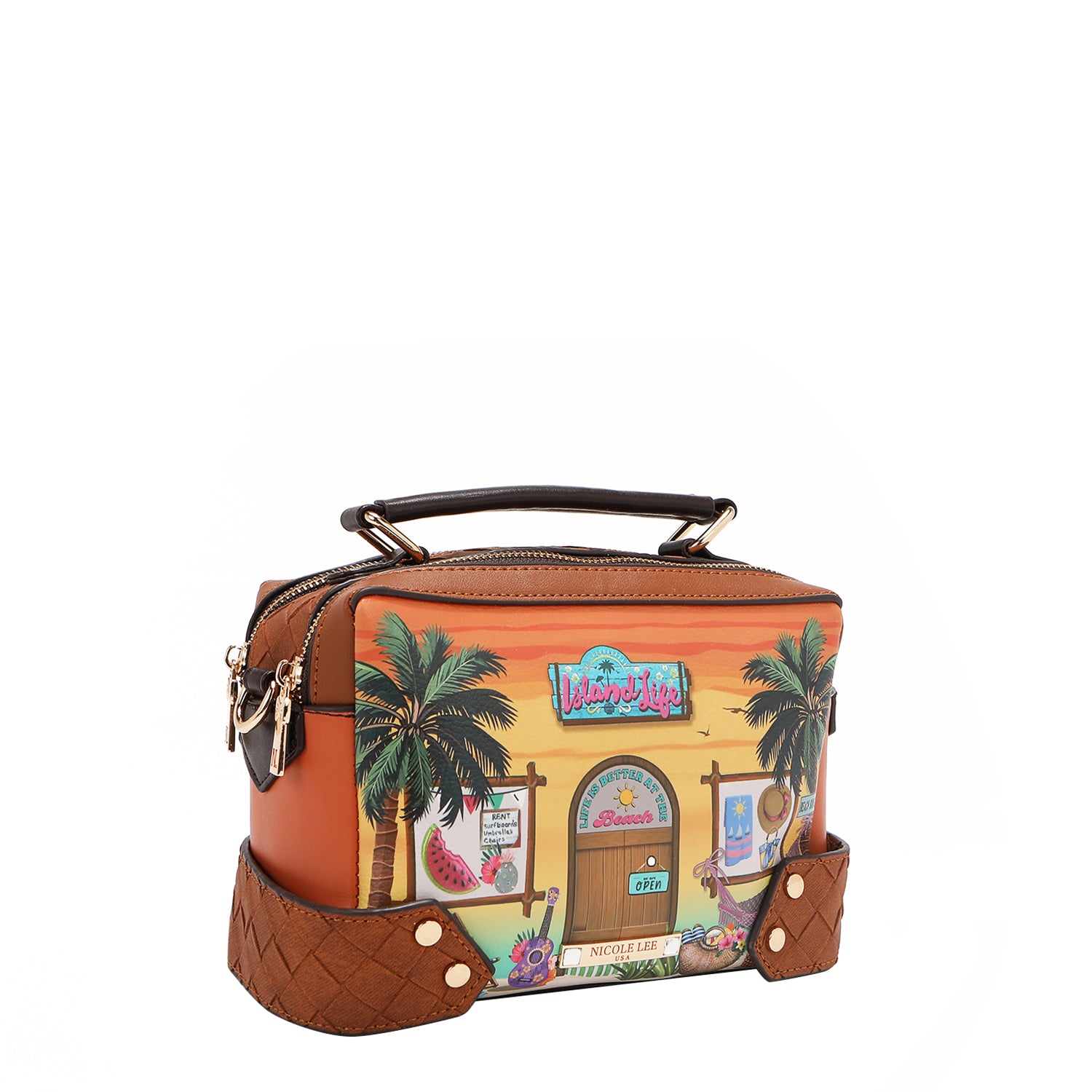 Stylish SUN AND SAND 3-Piece Women's Handbag Set with Crossbody Bag & Wallet - Perfect for Travel, Shopping, and Everyday Use
