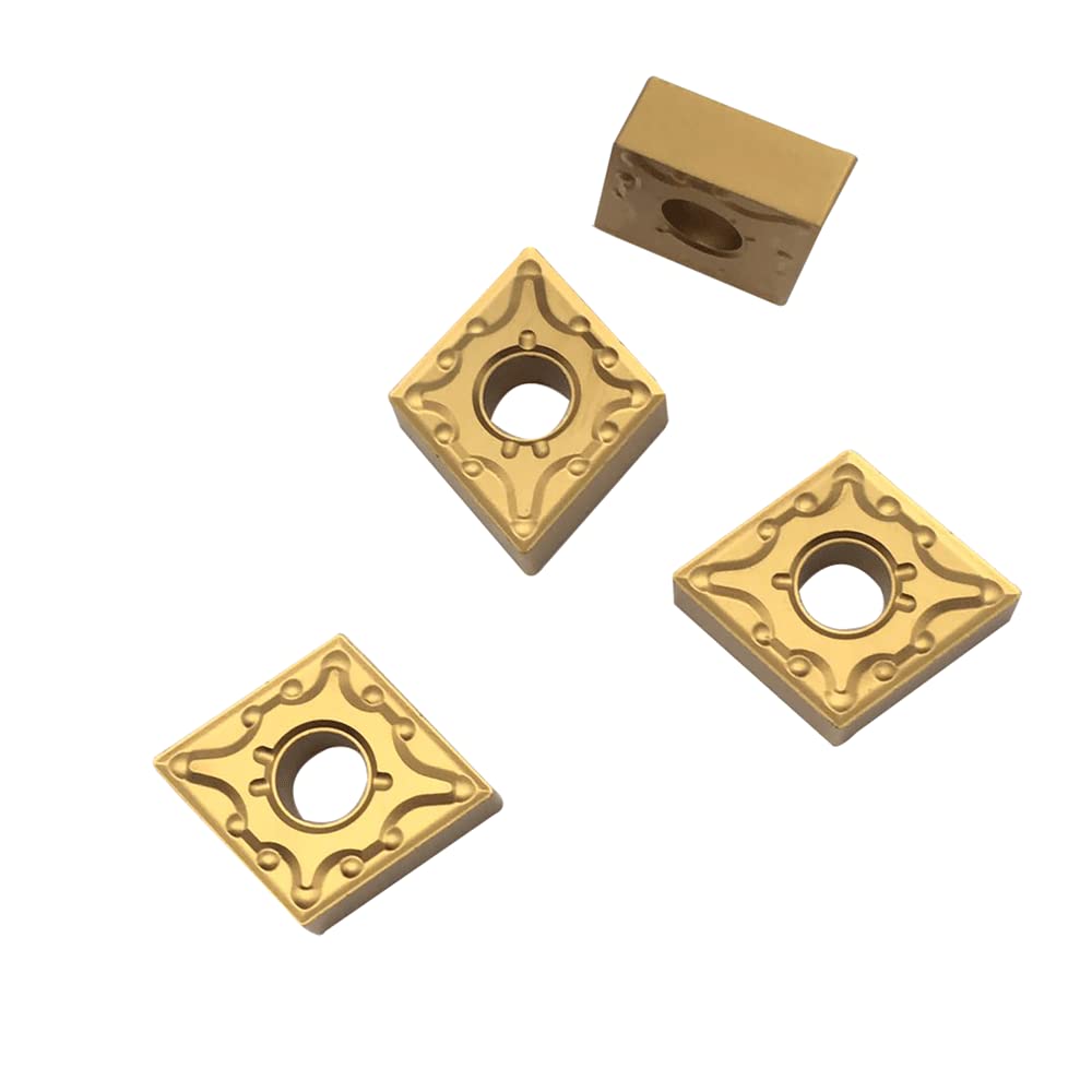 CNMG431MA Carbide Turning Inserts - 10-Pack CNC Lathe Cutting Tools for Steel, Stainless Steel, Iron & Cast Iron | Compatible with MCLNR/L Tool Holders | High Precision Machining for Automotive & Industrial Parts (CNMG431MA-Yellow)