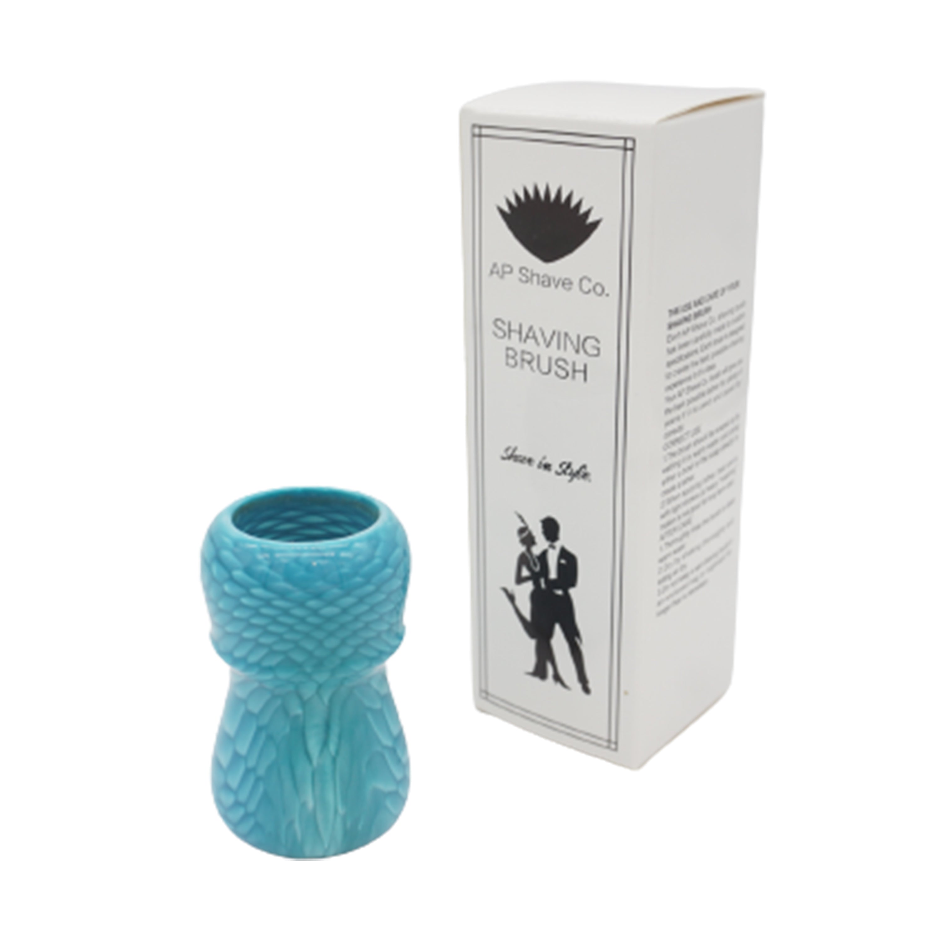 Premium Blue Snakeskin Handcrafted Shaving Brush Handle - Fits 24mm & 26mm Knots - Perfect for Wet Shaving, Grooming Kits & Luxury Bathroom Accessories