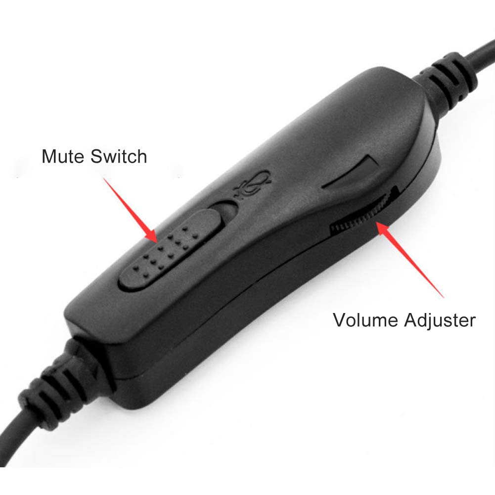 LIYJTK H500 Headband Headset with 3.5mm Plug - Comfortable Telephone Headphones for Call Center, Office Communication & Computer Use - Perfect for Customer Service, Telemarketing & Remote Work