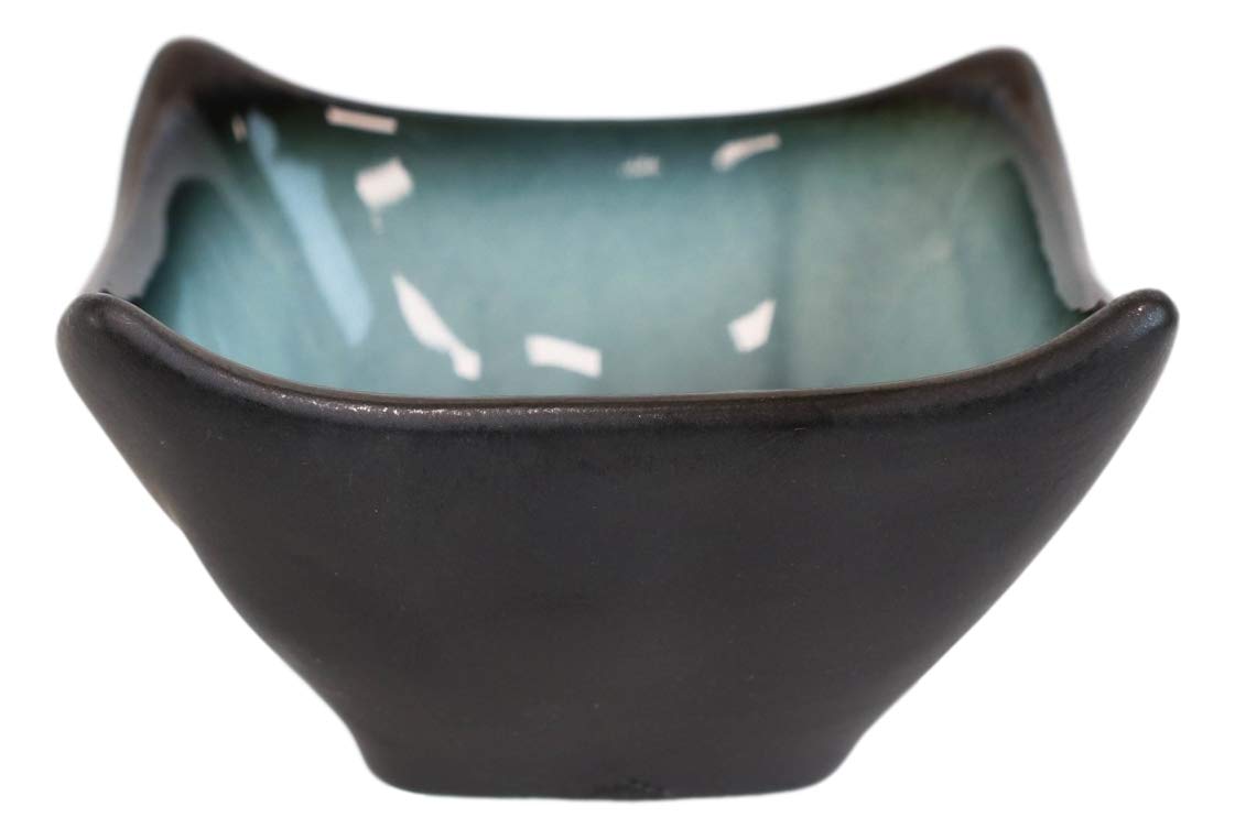 Ebros Aquamarine Porcelain Condiment Dishes - Zen Ocean Gradient for Restaurants & Home Use