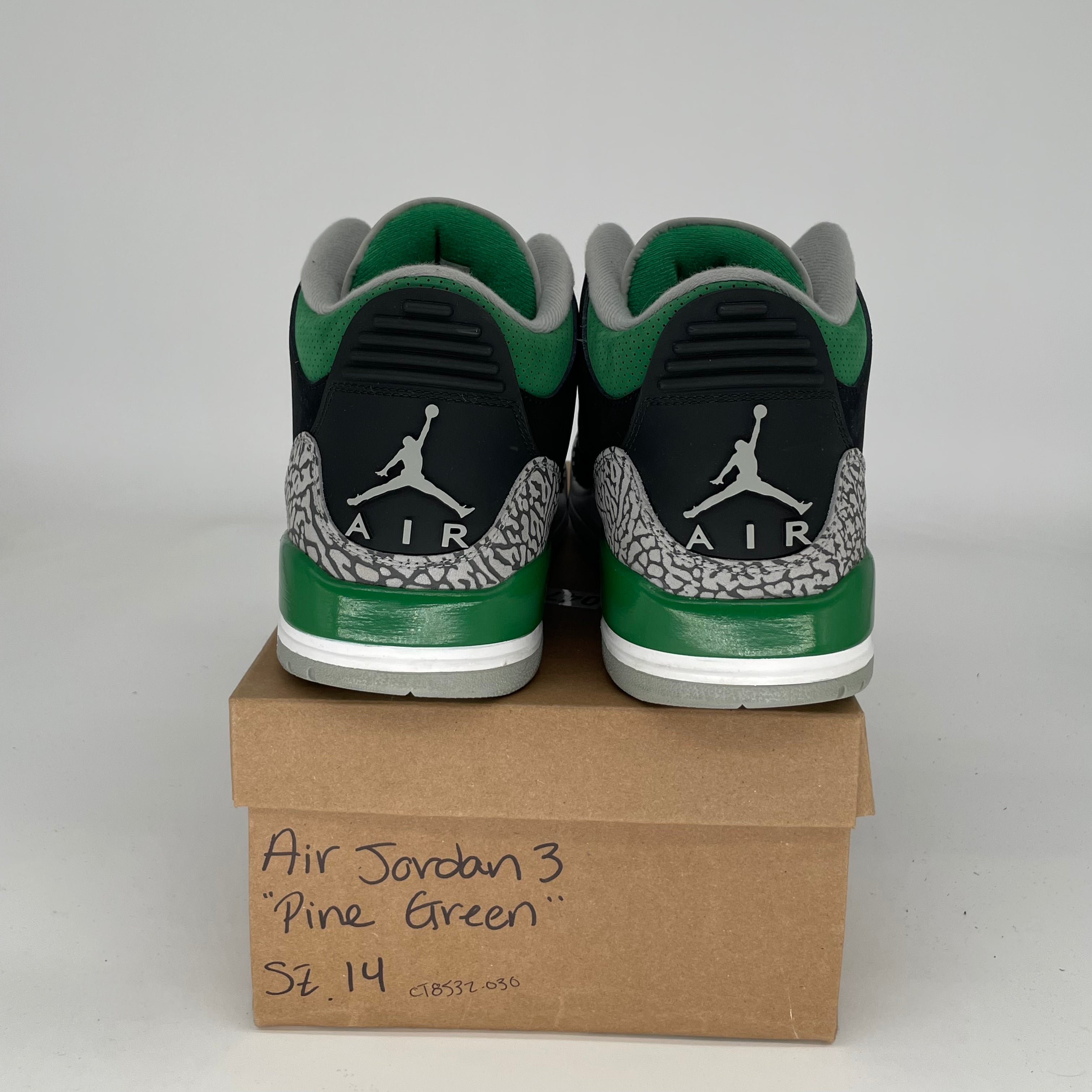 AIR JORDAN 3 Retro Pine Green Basketball Shoes Men's Size 14 (CT8532-030) - Perfect for Sneaker Collectors & Basketball Players