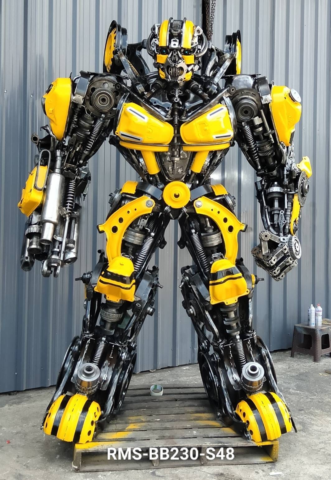 91 Bumblebee Inspired Recycled Metal Wall Art Sculpture - Handmade Home Decor for Living Room, Office & Garden