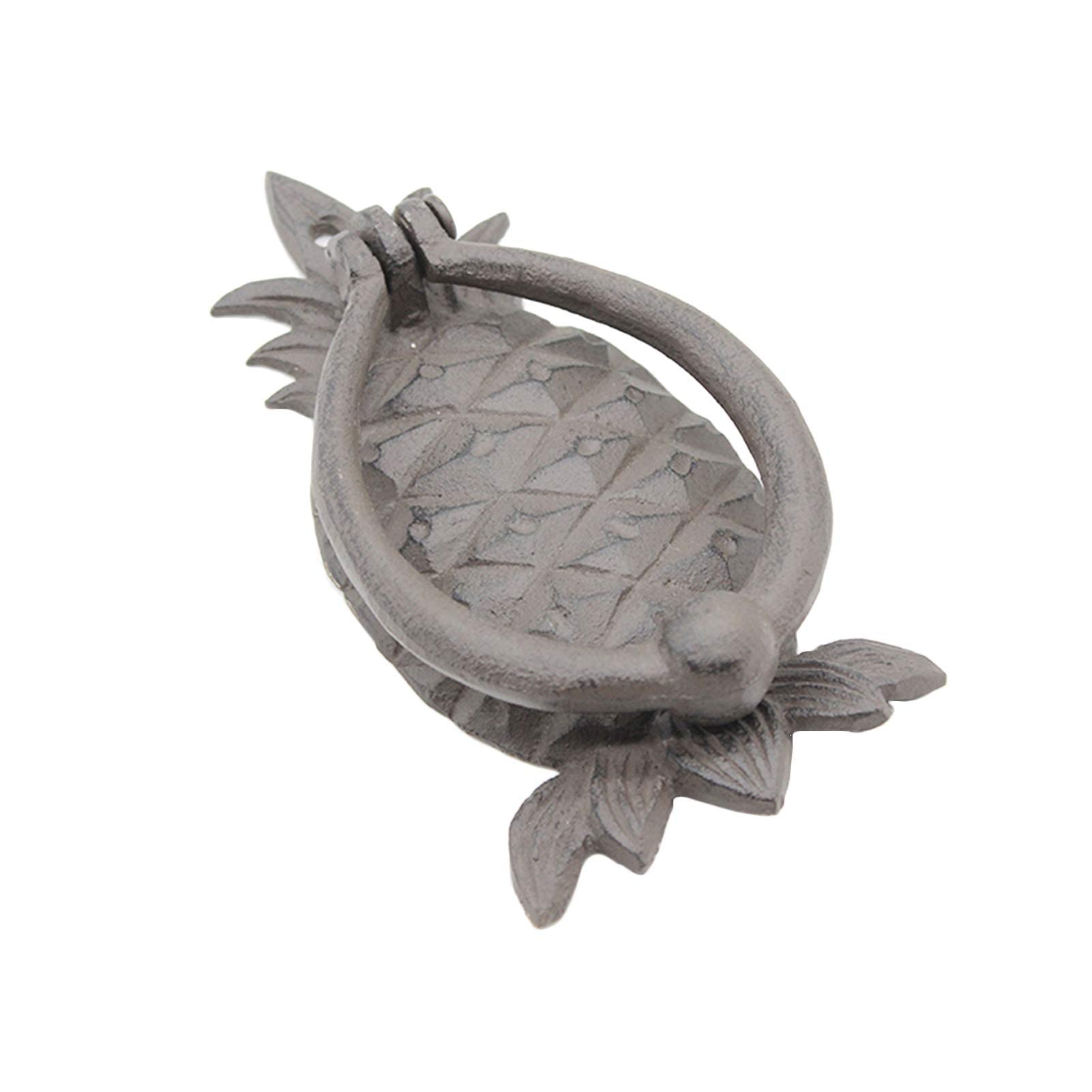Vintage Cast Iron Pineapple Door Knocker - Antique Style Front Door Decor with Wall-Mounted Handle Pull Ring - Easy Installation for Home, Garden & Farmhouse Entrance Décor