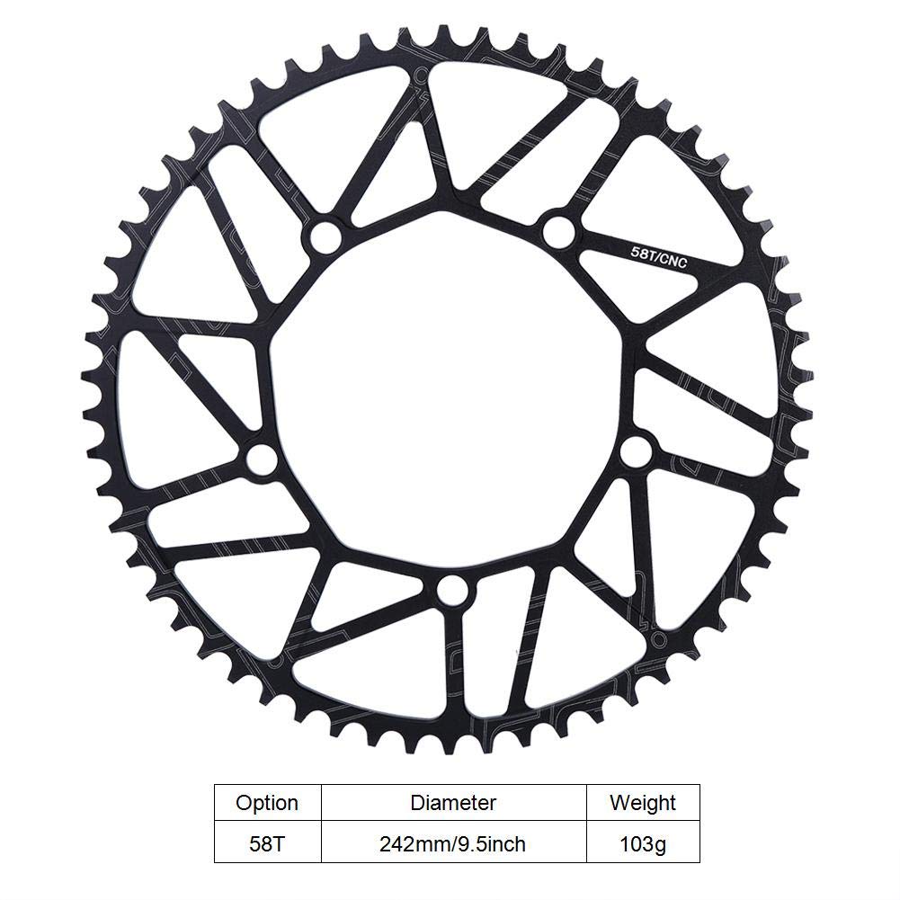 VGEBY1 Bike Chain Wheel - 50/52/54/56/58T 130BCD Single Speed Chainring for Road & Mountain Bikes | Durable Replacement Part for Cycling & Commuting