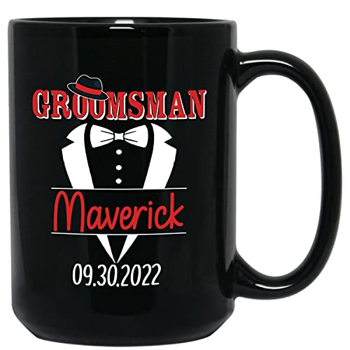Groomsman Black Mug