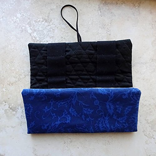 Premium Blue Fabric Cord Organizer Case - Travel-Friendly Cable Storage for Cell Phones & Tablets | Perfect for Home, Office & On-The-Go Organization