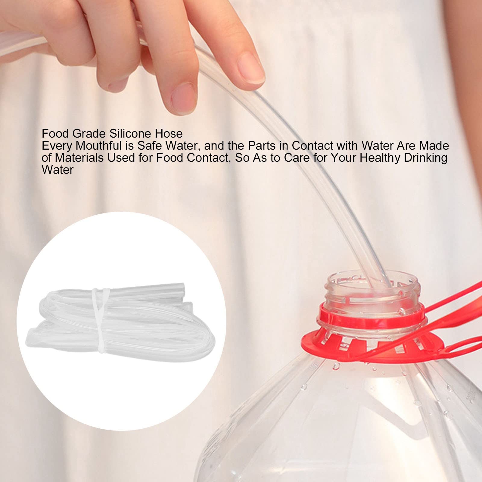 **Cordless Water Bottle Pump - Automatic Detachable Water Dispenser for Home, Kitchen, Office - Portable & Hands-Free Drinking Solution (White) - Perfect for Desks, Travel, and Outdoor Activities**