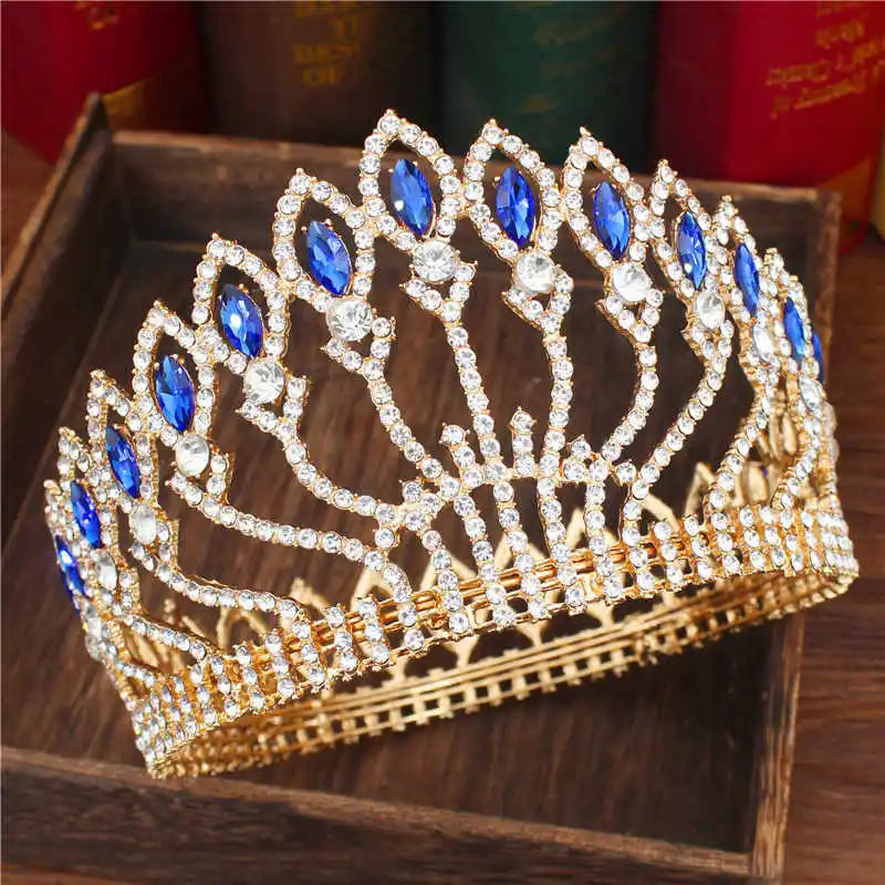 Crystal Queen Wedding Tiara Crown - Baroque Bridal Headpiece for Women | Elegant Bride Hair Jewelry Accessories for Weddings, Pageants & Special Occasions