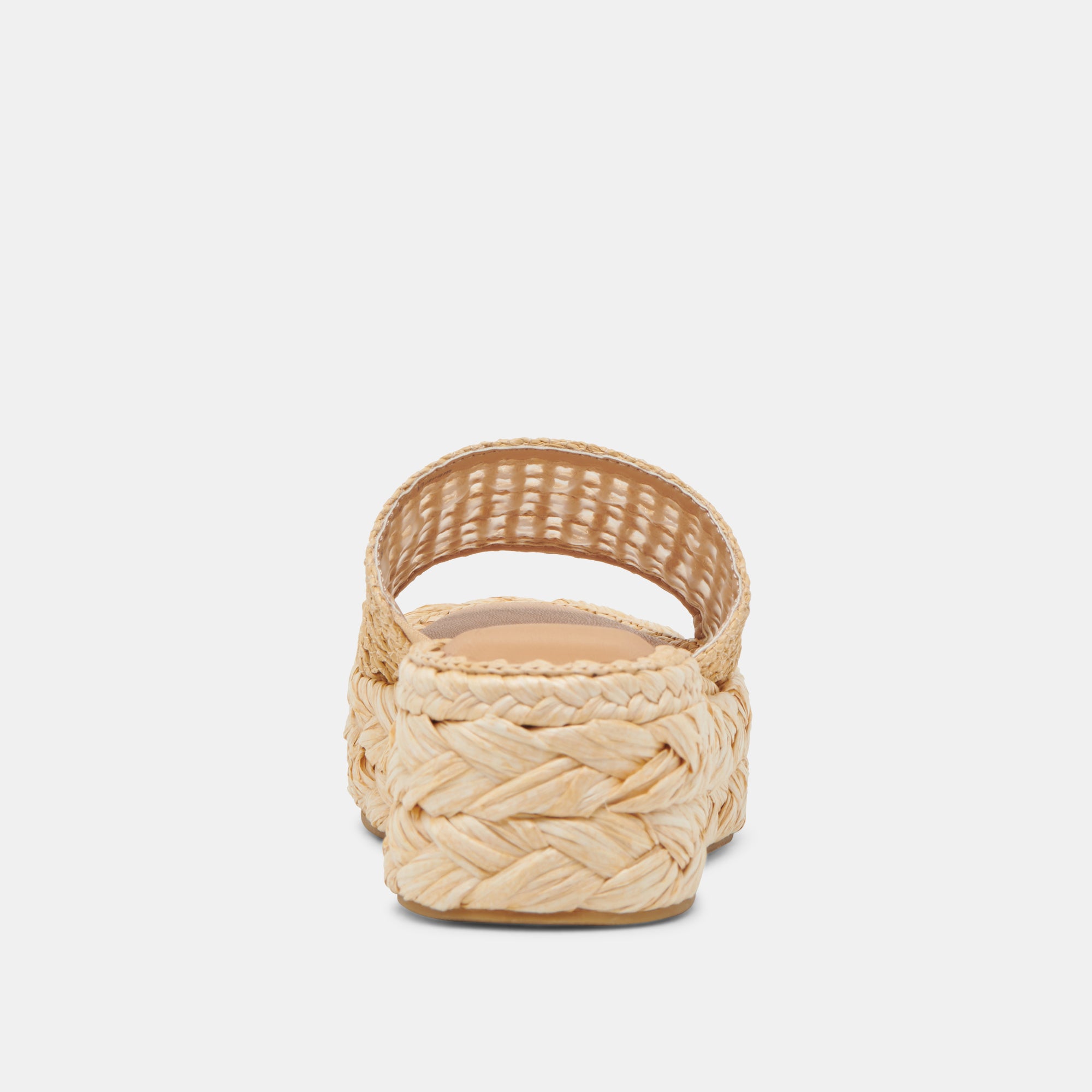 Chavi Women's Natural Woven Raffia Mesh Sandals - Comfortable Summer Beach Slides for Outdoor Walking, Vacation & Casual Wear