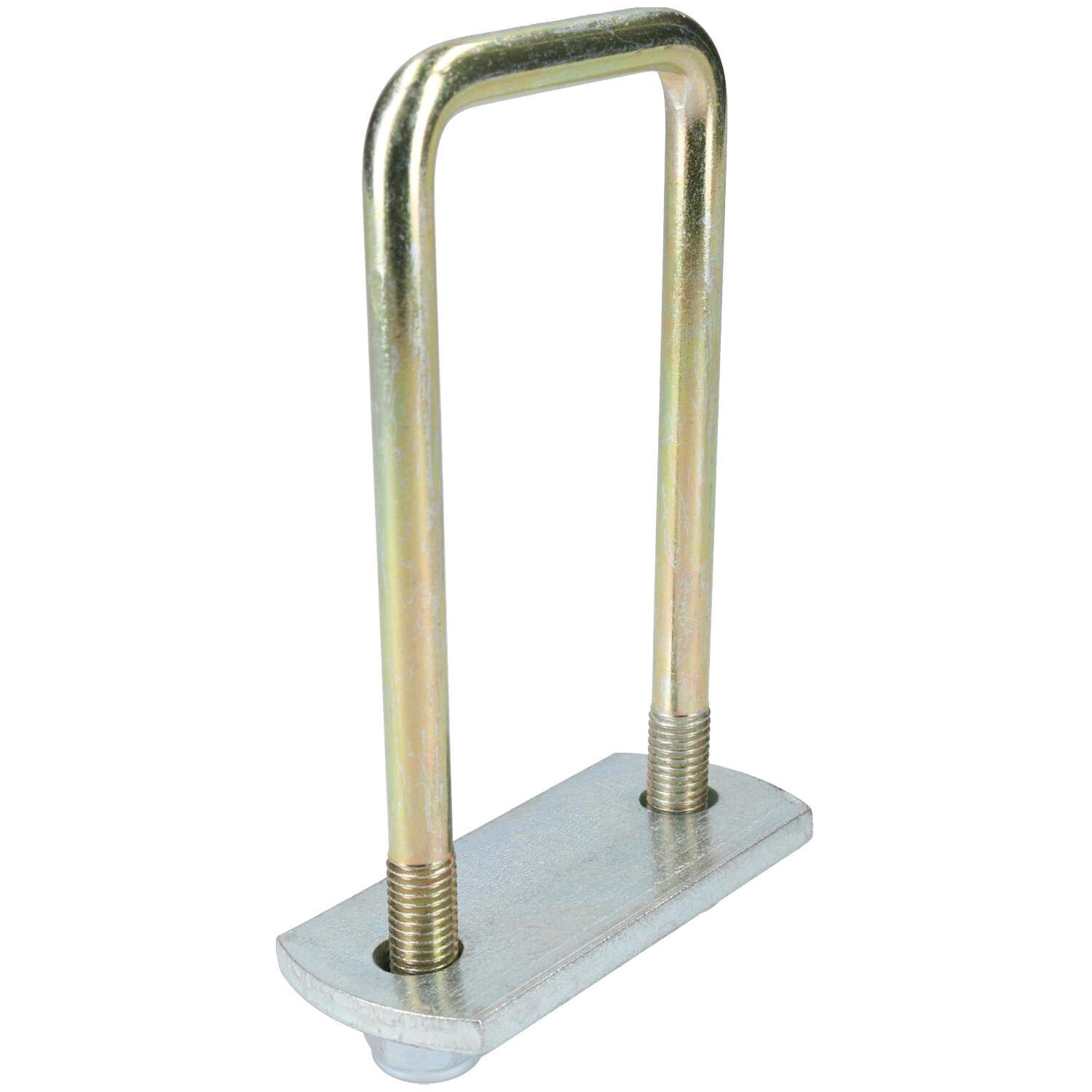 8 Pack M10 50mm x 130mm Heavy Duty U-Bolt and N-Bolt Kit with Steel Plates & Nuts - High Tensile Strength for Automotive, Marine, and Construction Applications