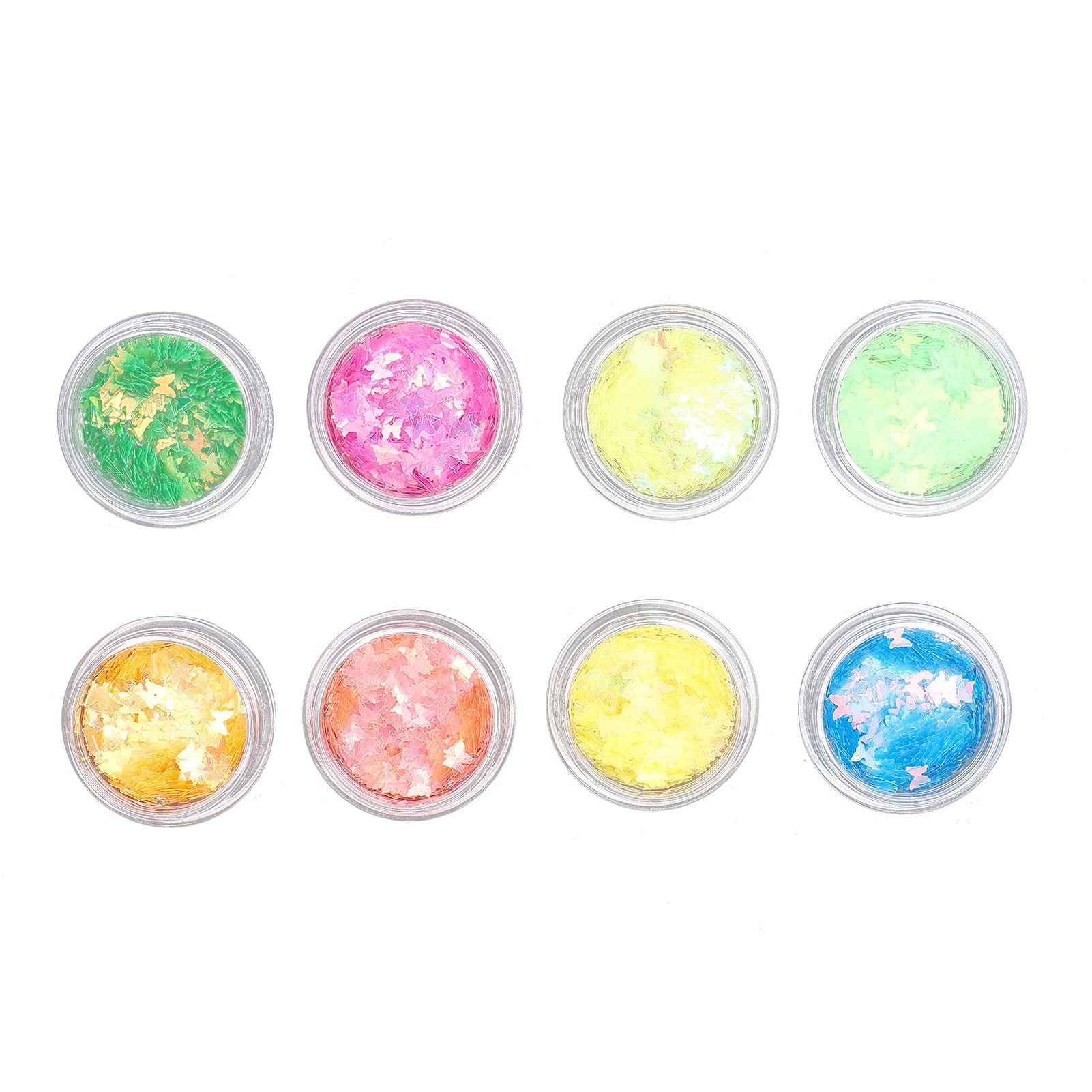 Ubersweet® 8 Colors Nail Sequins & Nail Art Flakes - Professional Salon Quality Nail Accessories for Women - Perfect for DIY Manicures, Home Nail Art & Party Glam Looks
