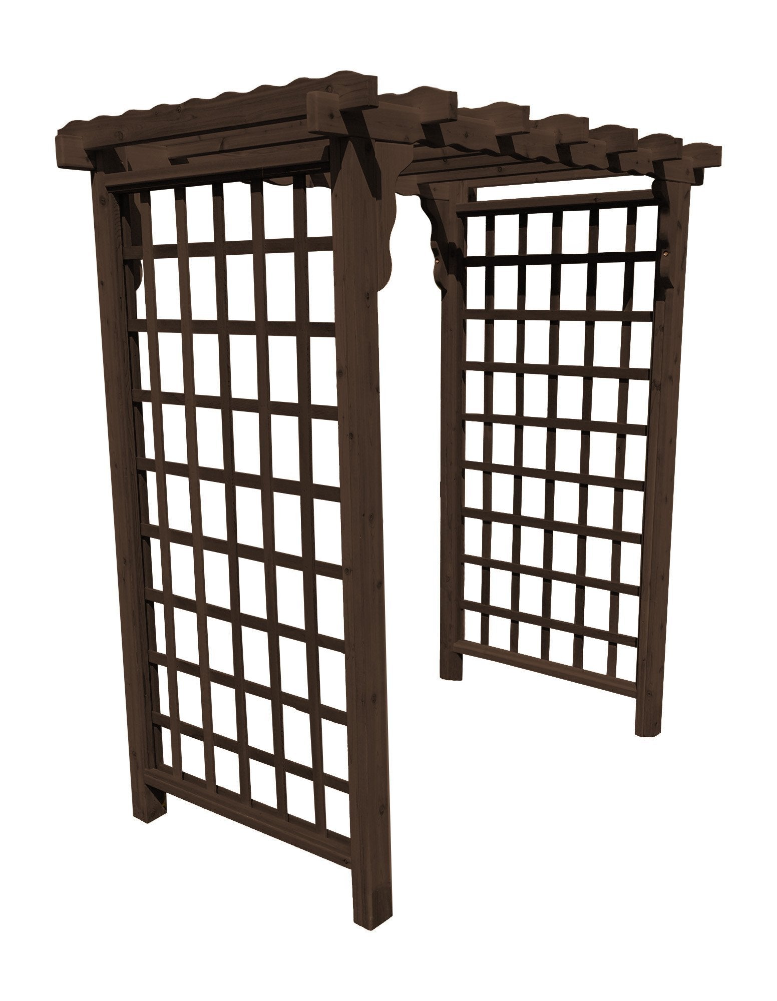 Amish Handcrafted Cedar Wood Lexington Arbor - Rustic Garden Arbor for Outdoor Weddings, Backyard Decor & Landscaping