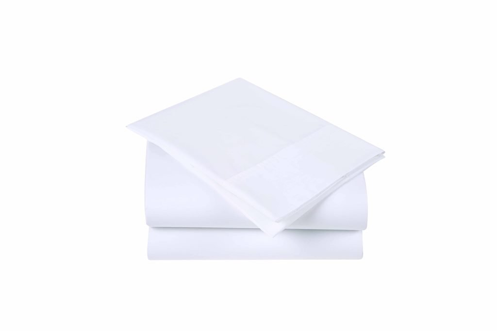 Affluence 300 Thread Count Cotton Polyester Blend Queen Size Sheet Set - Soft Breathable Bed Sheets for Comfortable Sleep - Perfect for Master Bedroom, Guest Room & Dorm (White)
