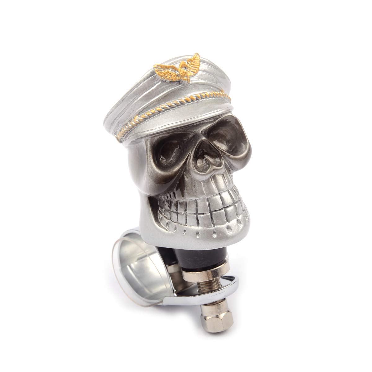 Resin Skull Steering Wheel Spinner Knob - Suicide Knob Handle for Cars, Trucks & Off-Road Vehicles - Easy Turning Accessory for Better Control (Perfect for Off-Roading, Drifting & Tight Parking)