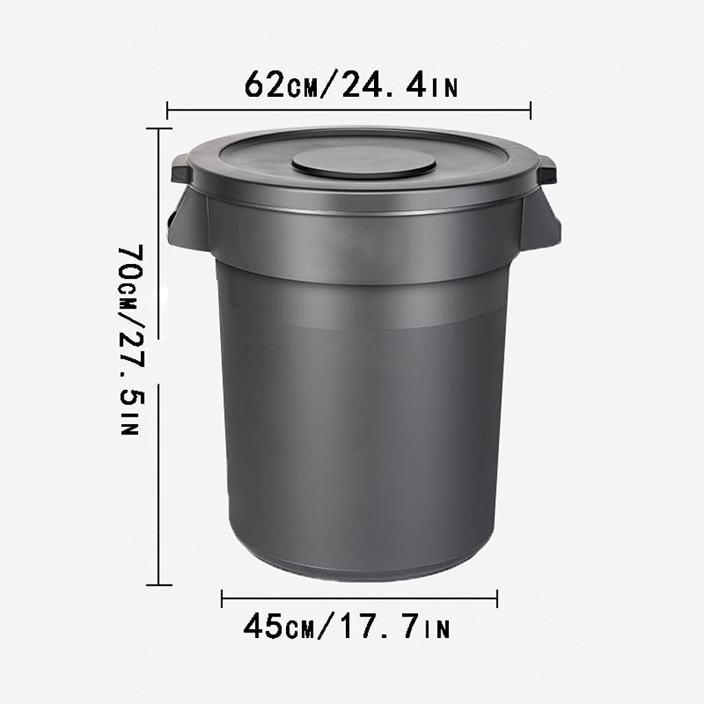 32 Gallon Heavy Duty Round Trash Can - Indoor/Outdoor Garbage Bin for Home, Kitchen & Commercial Use | Durable Waste Container for Office, Restaurant, Backyard & Garage