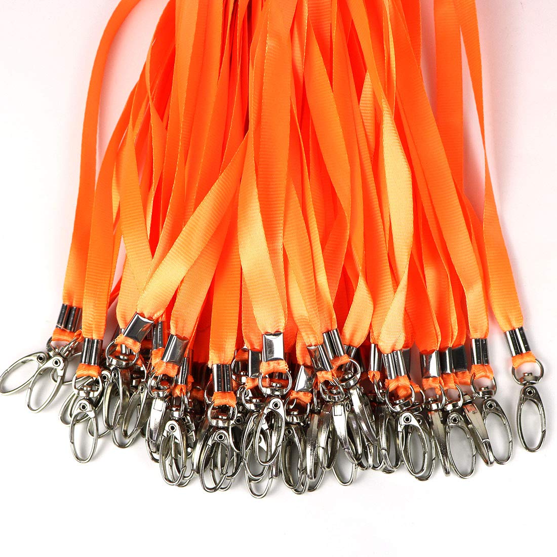100Pcs Bulk Lanyards with Swivel Hooks - ID Badge Holders for Work & Events