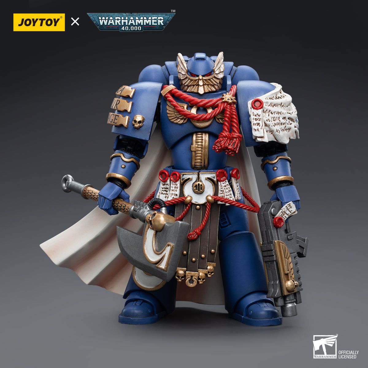 1/18 JOYTOY Warhammer 40K Ultramarines Honour Guard Action Figure Set (4pcs) - Perfect for Collectors, Tabletop Gaming & Display