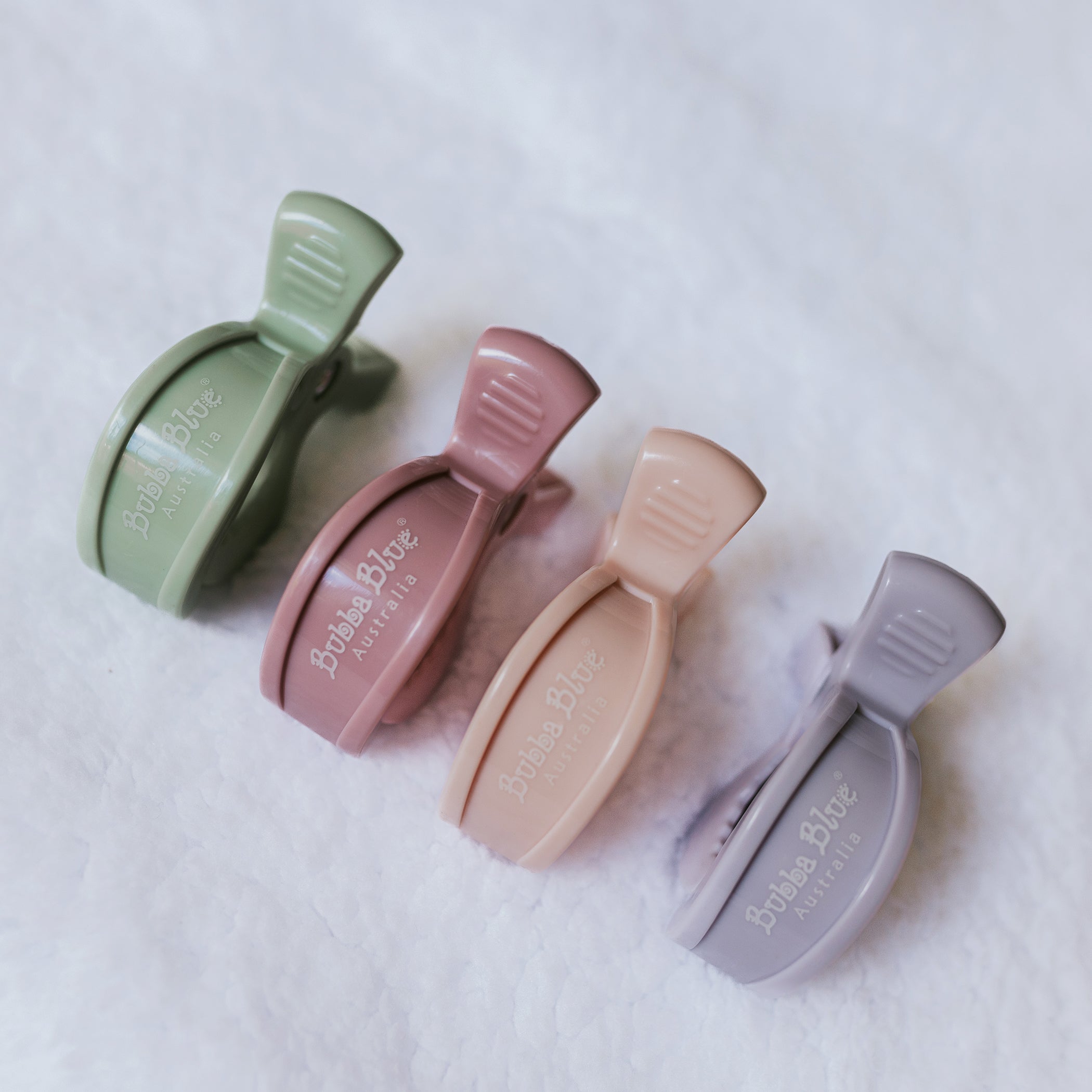4pk Pram Clips for Girls - Dusty Berry, Salmon, Lilac & Olive | Secure Baby Stroller Accessories for Shopping & Outdoor Walks