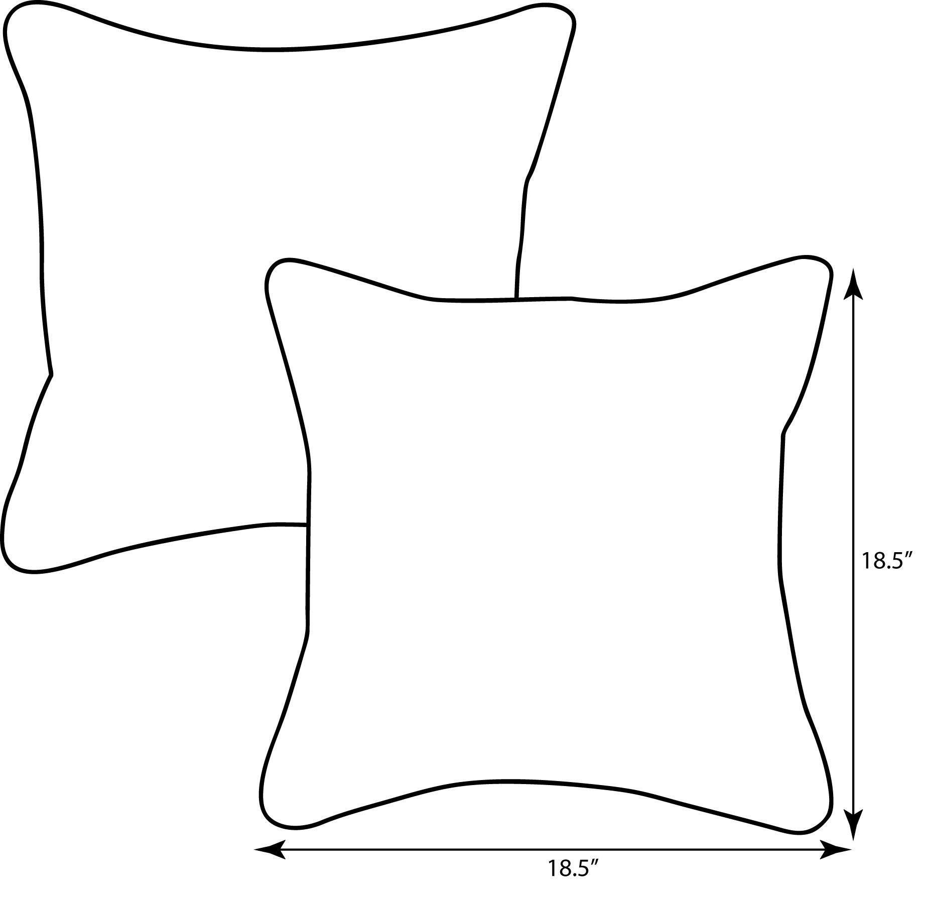 Premium Merida Indigo Blue Throw Pillows 18.5x18.5 Inch - Set of 2 for Indoor & Outdoor Decor - Perfect for Sofa, Patio, Bedroom, and Living Room Accents