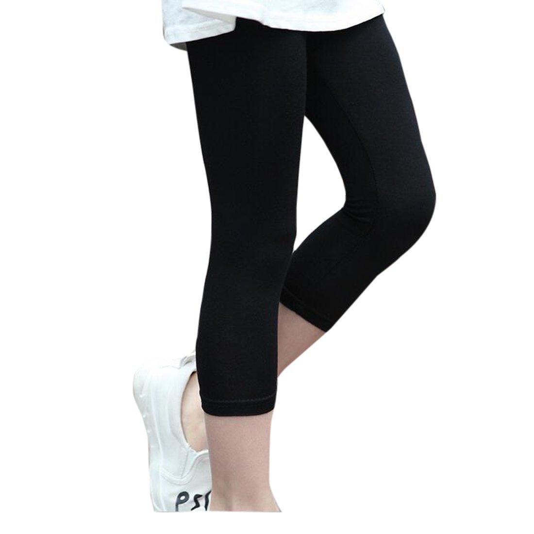 Trendy Candy Color Cropped Leggings for Girls - Soft Summer Leggings for Kids - Perfect for Playdates, Dance Classes & Outdoor Activities