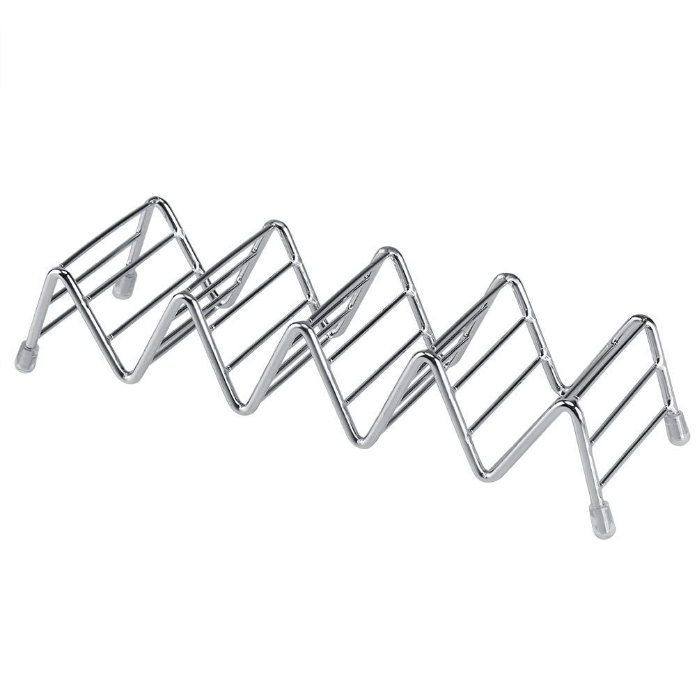Stainless Steel Taco Holder Stand - 2 to 5 Grooves Mini Tortilla Rack for Oven & Grill | Party Serving Tray for Mexican Tacos & Snacks | Perfect for Cinco de Mayo, BBQs & Family Gatherings