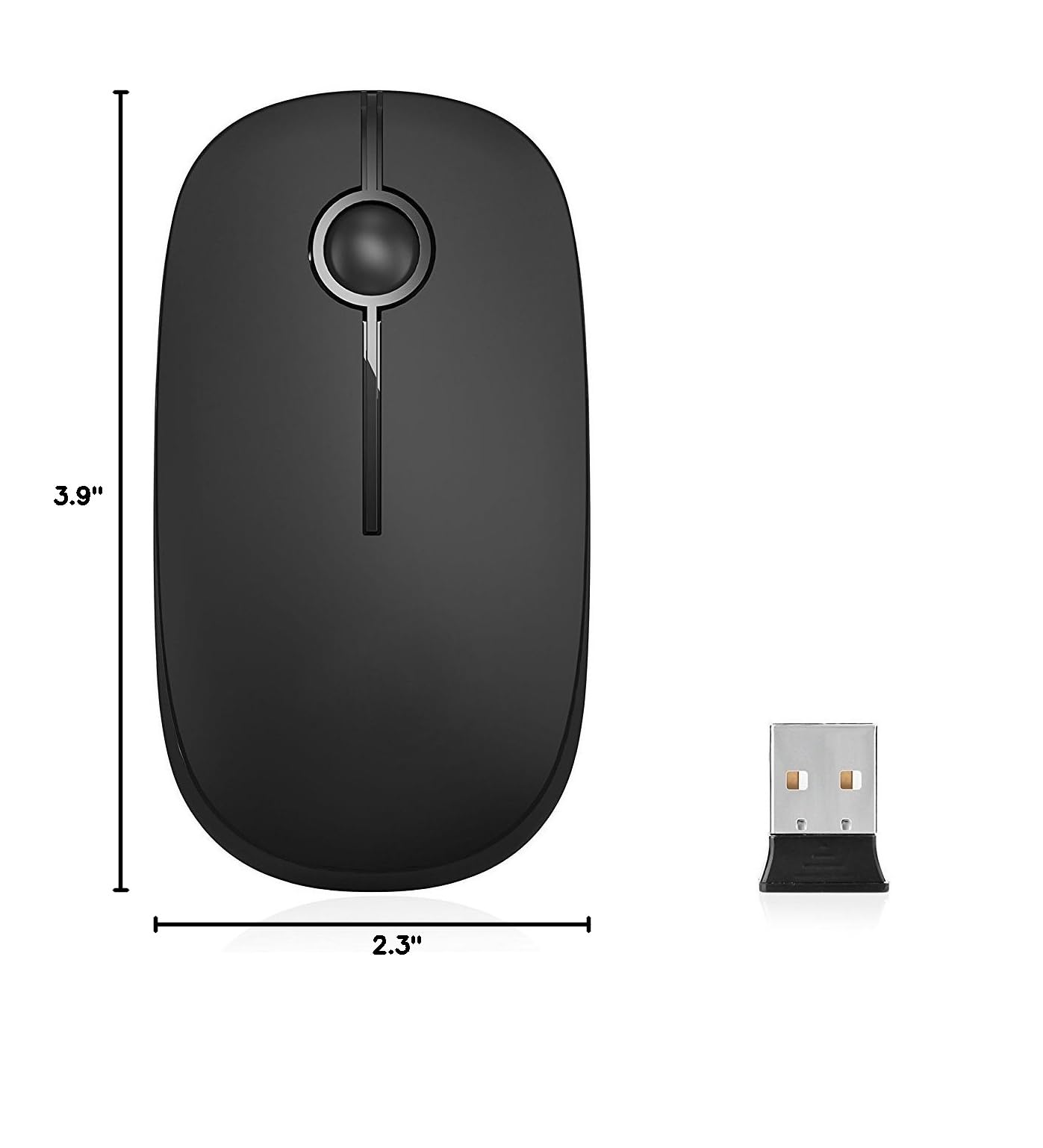 Vssoplor 2.4G无线鼠标 超薄便携静音光学笔记本鼠标 适用于PC、笔记本电脑、台式机 办公学习家用必备