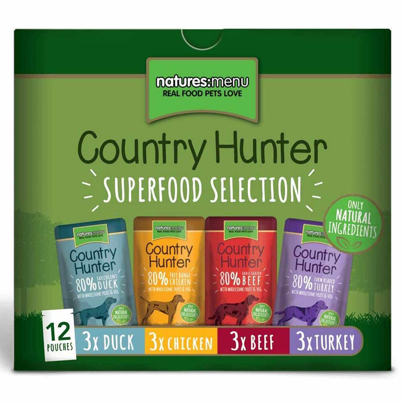 Nature's Menu Superfood Selection Dog Food - Grain-Free, High Protein, All-Natural Dry Dog Food (Case of 12) - Perfect for Active Dogs & Weight Management