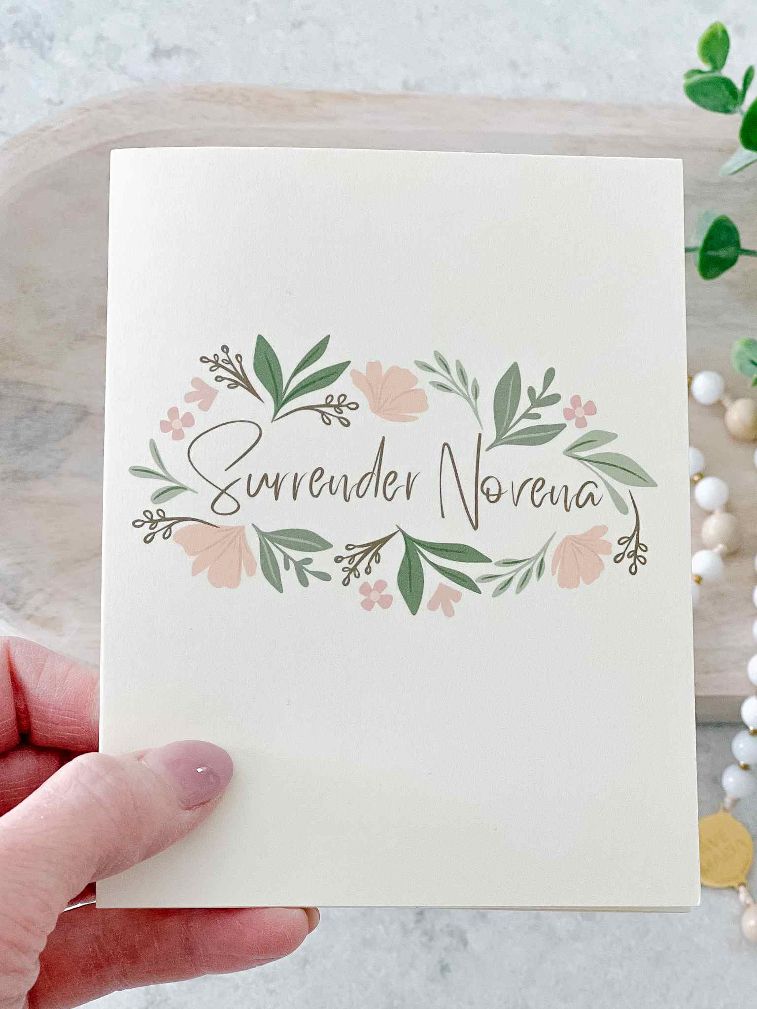Surrender Novena Prayer Card - Religious Devotional Card for Catholic Faith - Perfect for Prayer, Meditation & Spiritual Growth