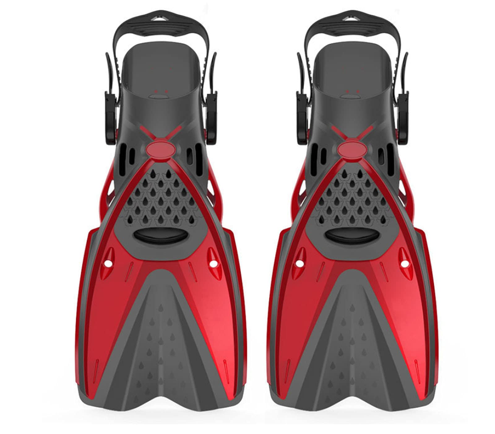 **Olaffi Adjustable Snorkel Fins for Adults & Kids - Travel Size Short Swim Fins for Snorkeling, Diving & Swimming - Open Heel Design for Men & Women - Perfect for Beach Vacations & Water Sports**