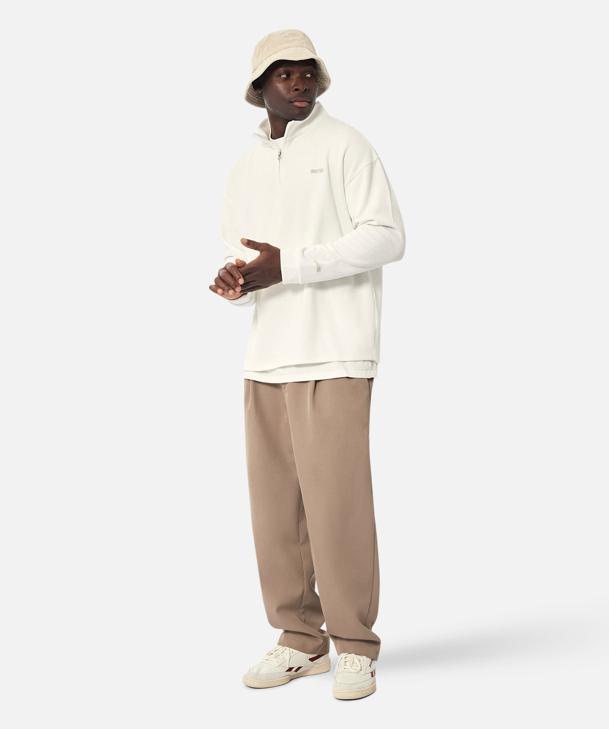 The Fairfax Tracktop - Stylish & Comfortable Men's Running Jacket in Chalk | Perfect for Jogging, Gym & Outdoor Activities