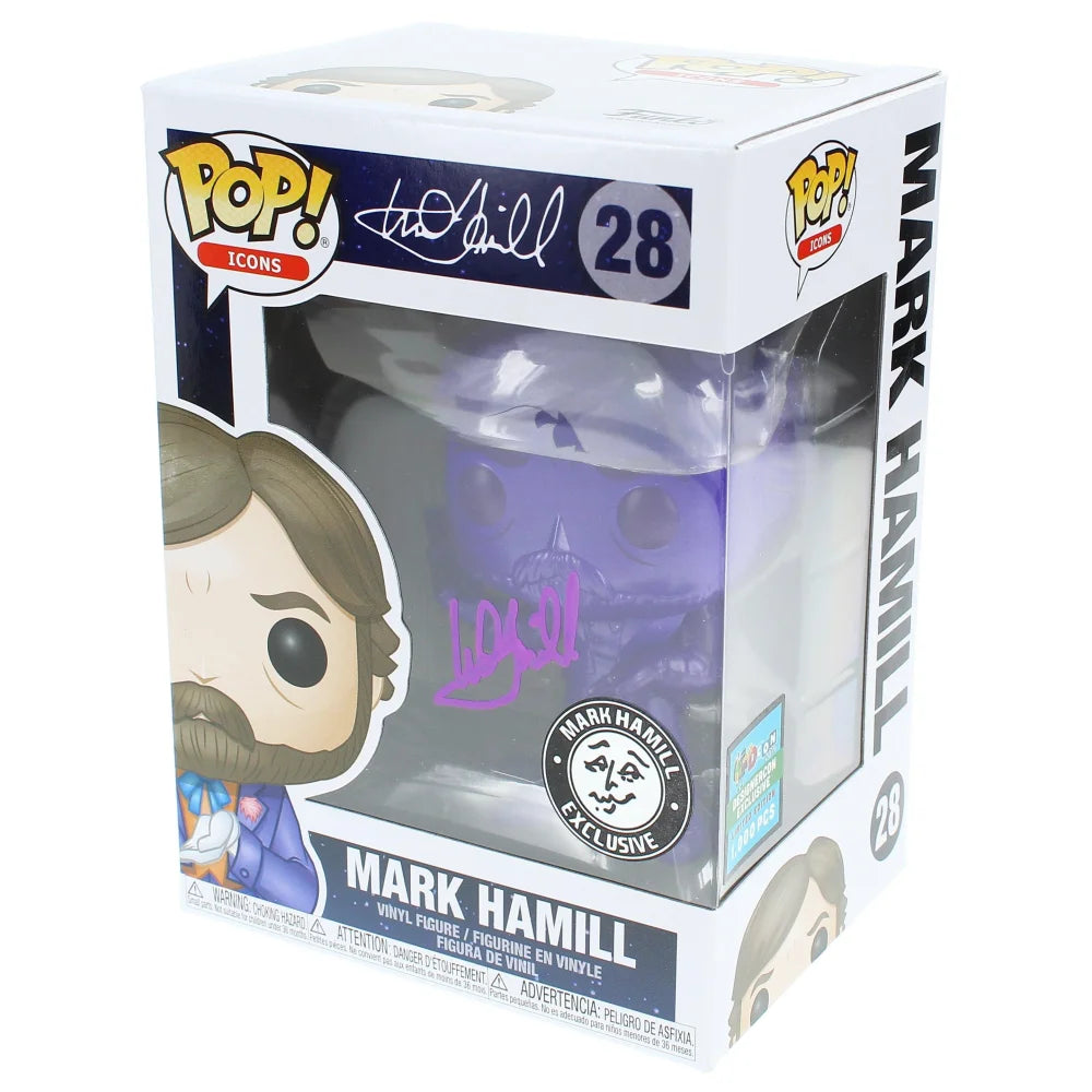 Mark Hamill Autographed Joker Funko Pop #28 Variant with COA - Limited Edition D/100 - Batman Collectible for Display & Gifting