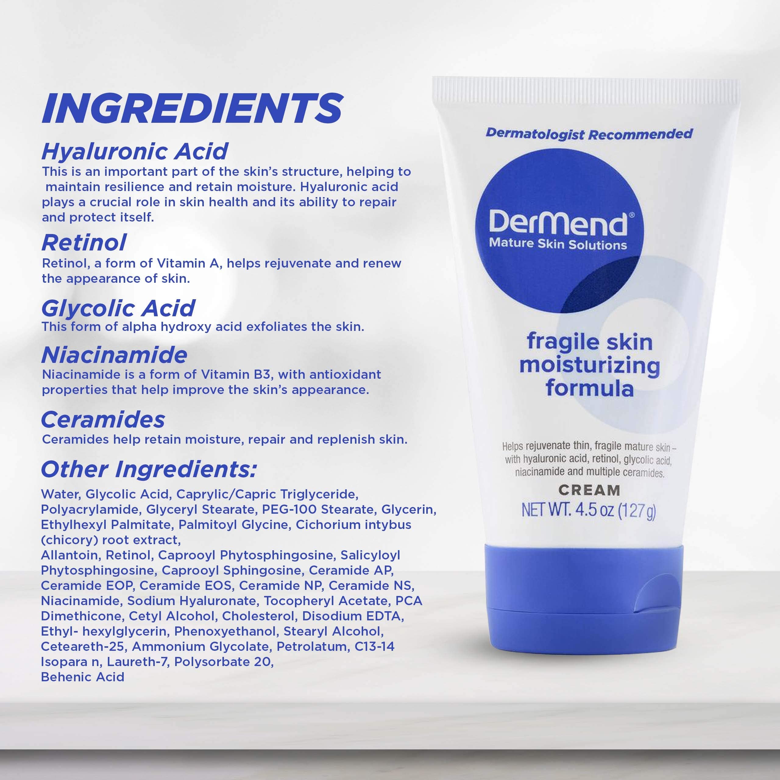 **Specialized Fragile Skin Moisturizing Cream for Mature Skin – Anti-Wrinkle & Firming Daily Moisturizer to Restore & Rejuvenate Aging Skin – 4.5 Oz Tube – Ideal for Dry, Sensitive Skin & Nighttime Skincare Routine**