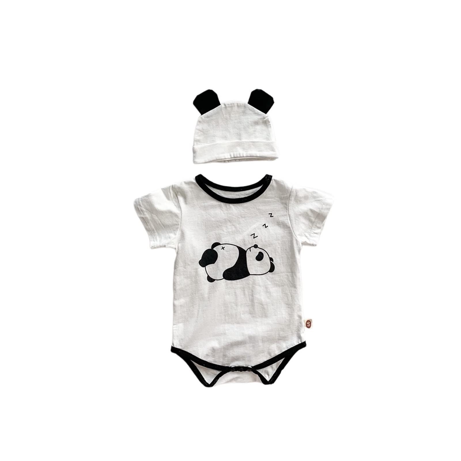 Adorable Cartoon Short Sleeve Baby Clothes for Boys & Girls 0-9 Months - Soft Cotton Infant Outfits for Playtime & Summer