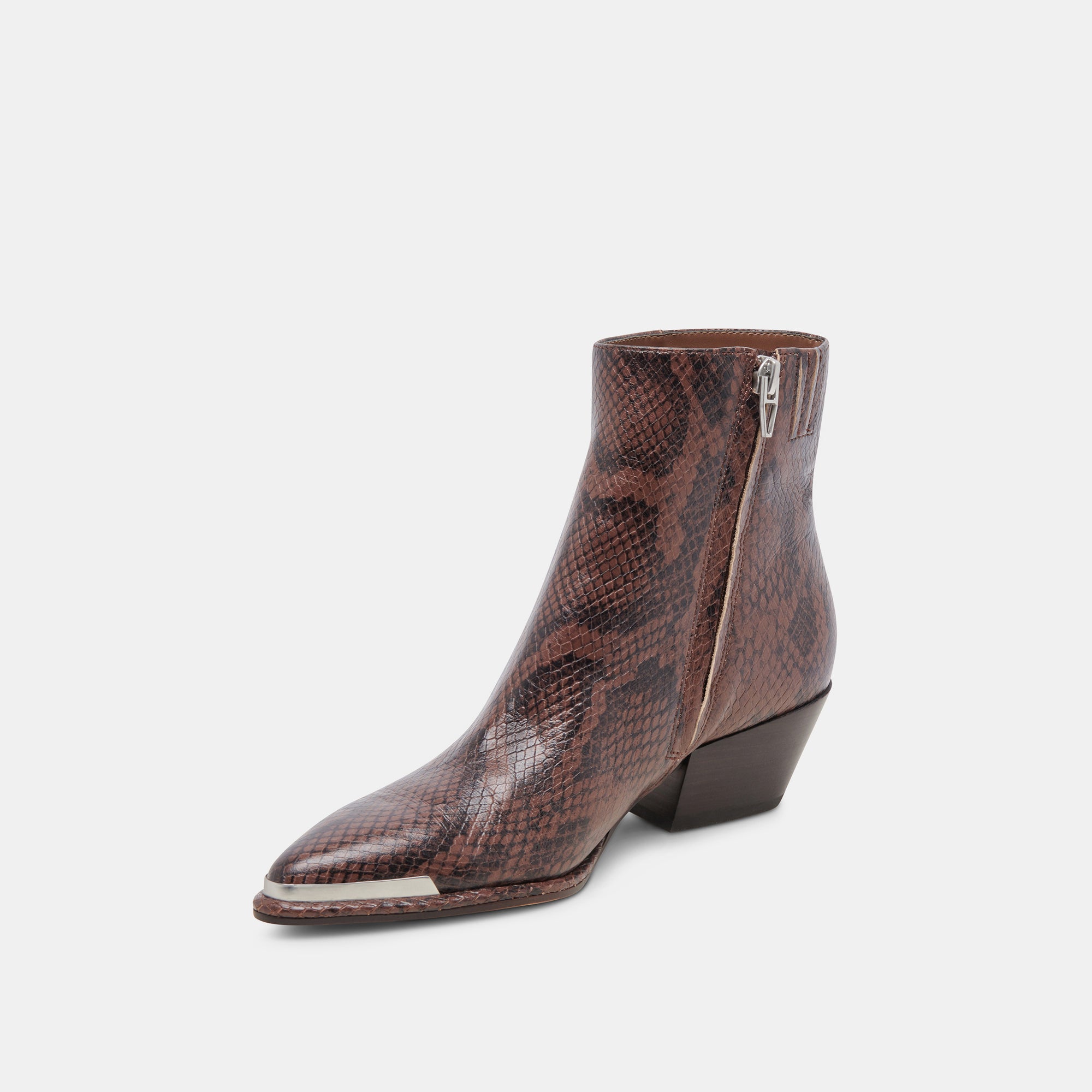 NONAH Women's Snake Embossed Booties - Stylish & Comfortable Ankle Boots for Fall & Winter Fashion | Perfect for Casual Outfits, Office Wear & Night Out