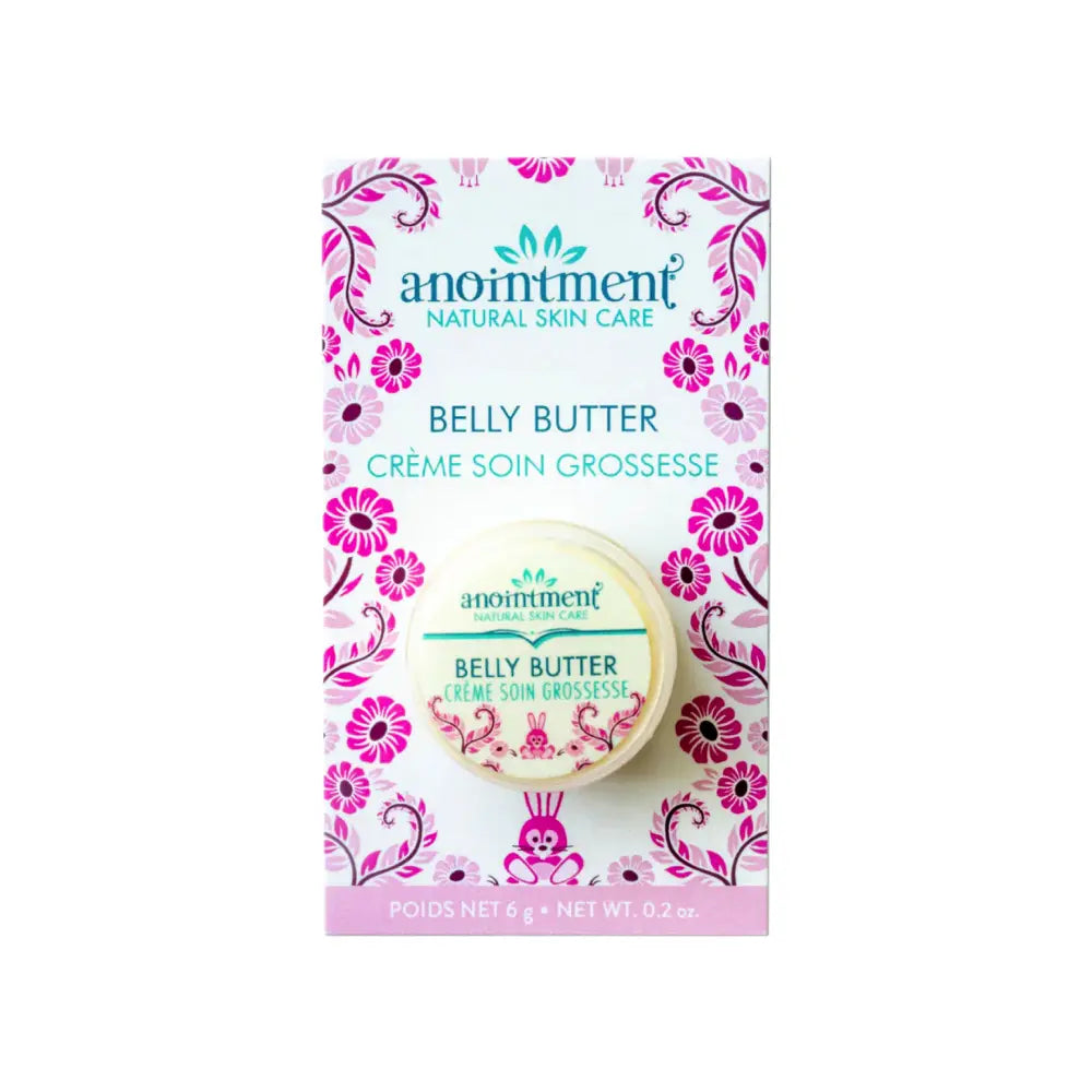 Organic Belly Butter for Pregnancy & Stretch Marks – 6g Moisturizing Cream for Dry Skin, Safe for Moms & Babies – Perfect for Prenatal Care & Postpartum Recovery