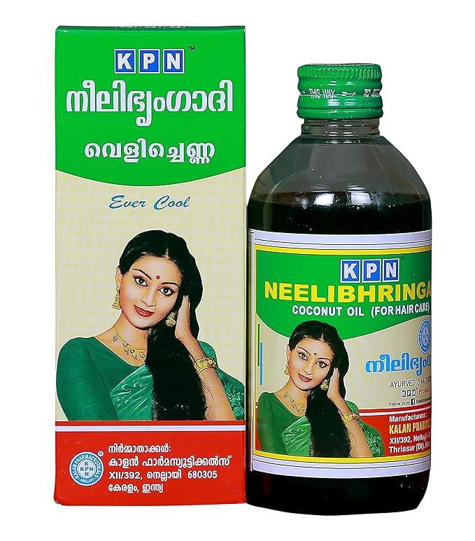 **Neelibhringadi Coconut Oil for Hair Growth & Scalp Care - 100ml (Pack of 2) - Natural Ayurvedic Hair Oil for Dry Hair, Dandruff & Split Ends - Perfect for Daily Hair Massage & Night Treatment**