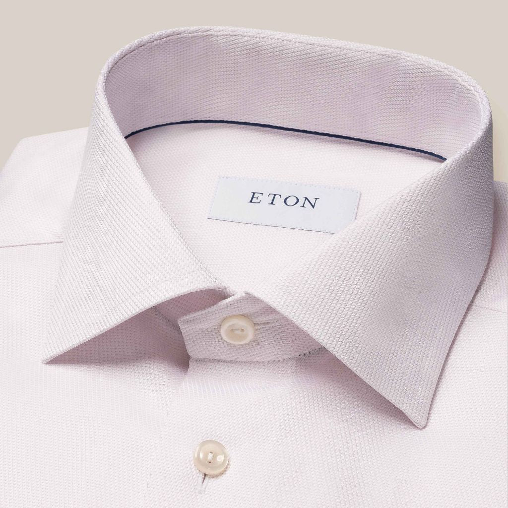 ETON Men's Twill Contemporary Fit Single Cuff Dress Shirt in Pink - Perfect for Business Meetings & Formal Occasions