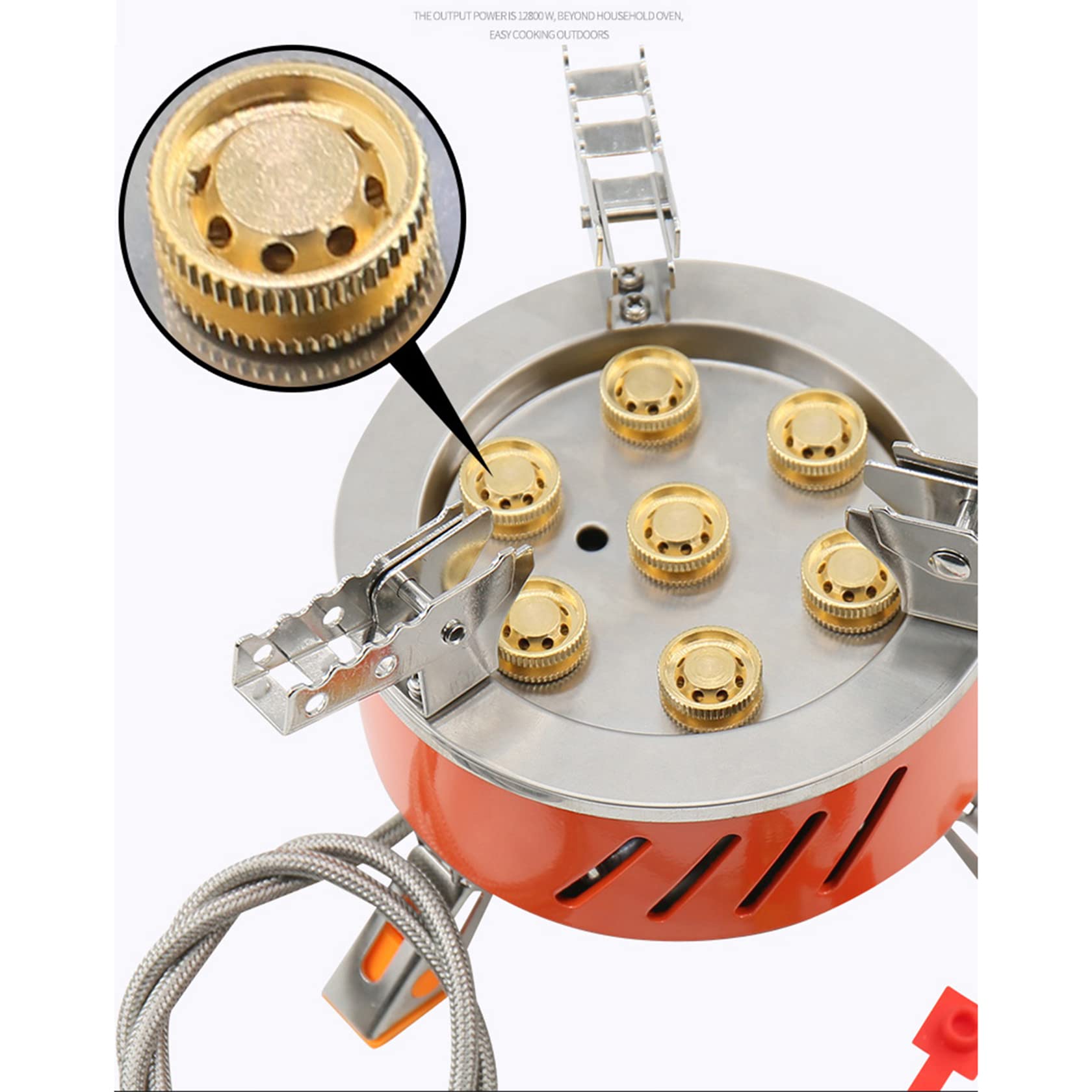 17800W Ultralight Portable Wind-Resistant Camping Stove with Piezo Ignition - Adjustable Backpacking Stove for Outdoor Cooking, Hiking, Mountaineering | Perfect for Camping Trips, Emergency Preparedness & Survival Gear