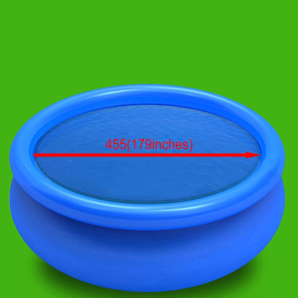 FAMIROSA 15ft Round Solar Pool Cover for In-Ground & Above-Ground Pools - Blue PE Floating Blanket with Air Chambers for Heat Retention & Protection - Perfect for Backyard, Garden, and Family Pool Maintenance